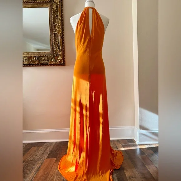 Halston Heritage Orange Maxi Dress - Picture 7 of 10